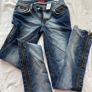 Y2K Baby Phat Zip Up Jeans